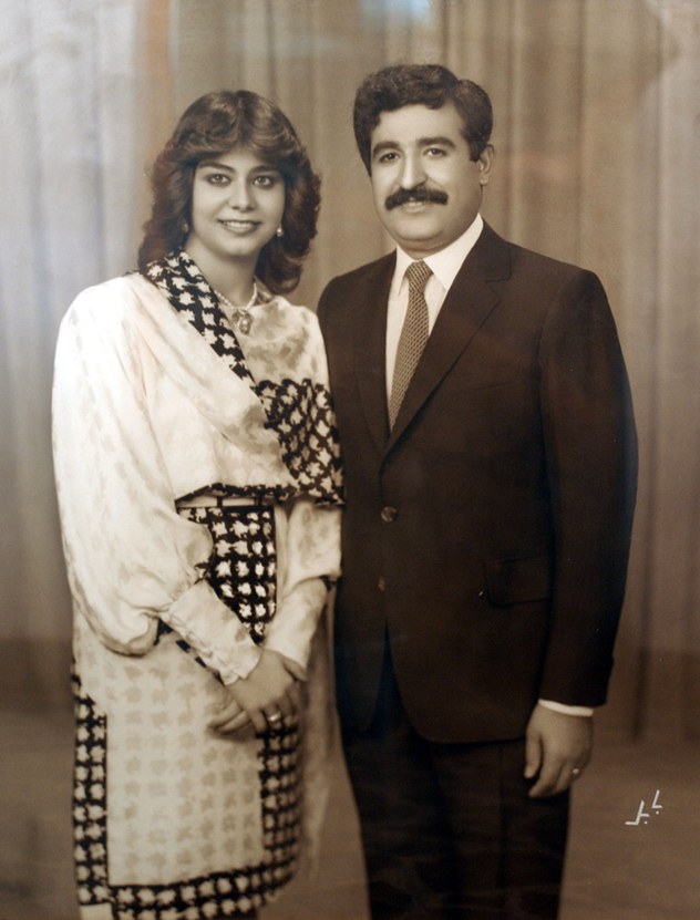 רג'אד ובעלה שנרצח על ידי אנשיו של סדאם (צילום: גטי אימג'ס)