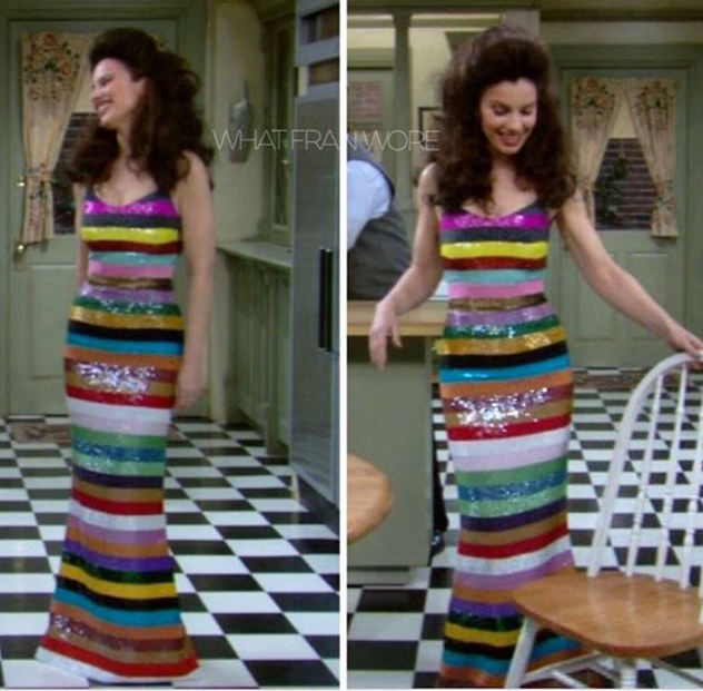 תכלס, היה לה גוף מושלם. שמלה של טוד אולדהם, 1994 (צילום: אינסטגרם whatfranwore)