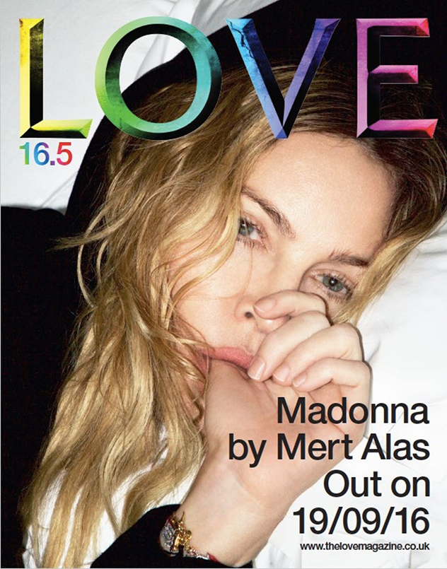 על השער של מגזין LOVE החדש (צילום: מרט אלאס)