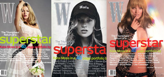 קייט מוס על שער מגזין W