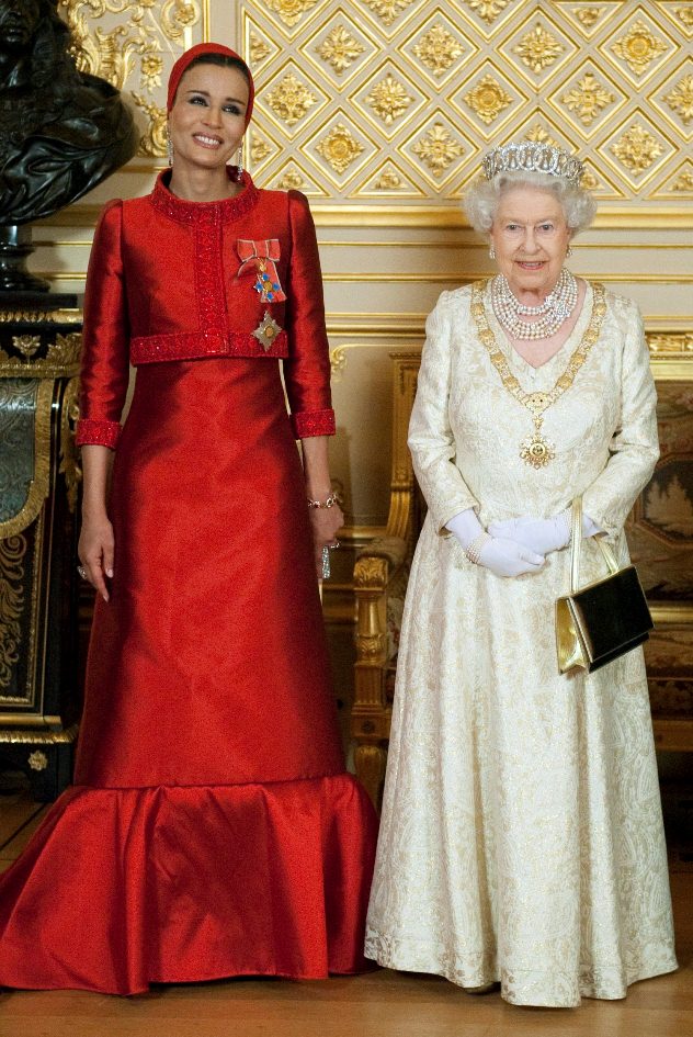 עם מלכת אנגליה. חובבת ארמונות (צילום: גטי אימג'ס)
