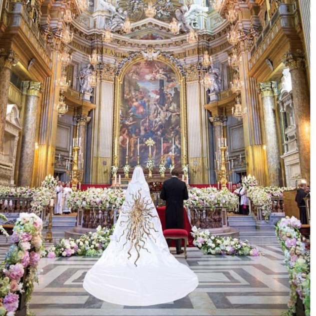 סבין וג'וזף בחתונה ברומא. וואו (צילום: אינסטגרם thepassionistmag)