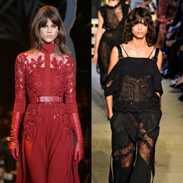 לפני ואחרי התספורת שהפכה את מיקה ארגנרז לכוכבת בשמי עולם האופנה (צילום: גטי אימג'ס)