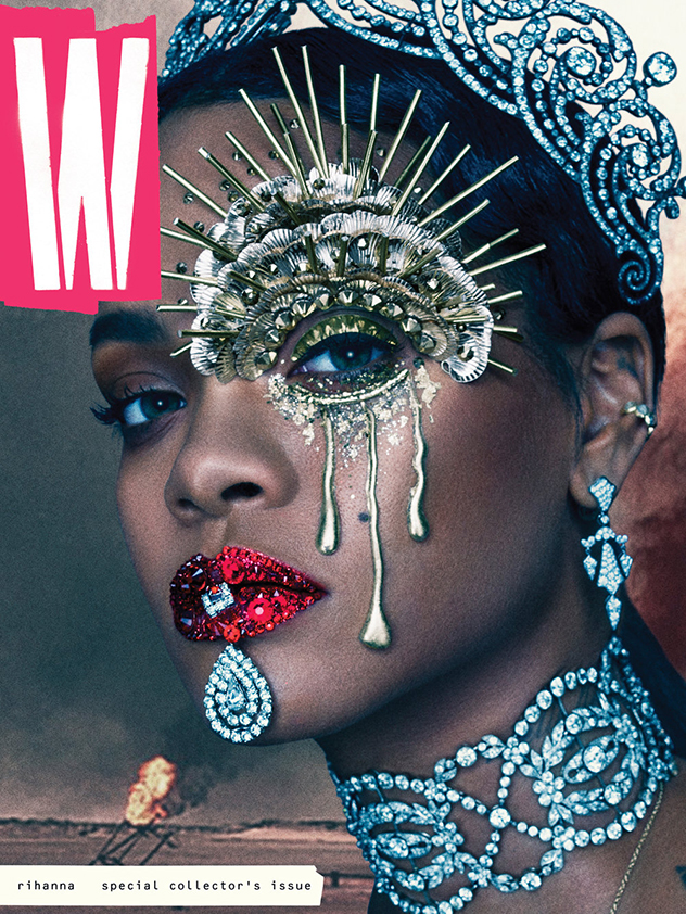 ריהאנה על שער W (צילום: W)