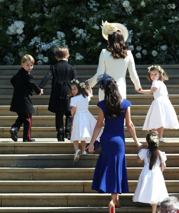 קייט והנסיכים הקטנים (צילום: Jonathan Brady - WPA Pool/Getty Images)