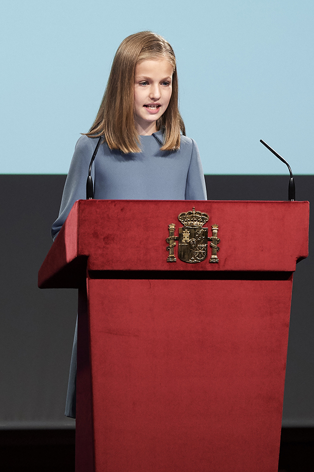 הנאום הראשון שלה ובוודאי לא האחרון. השבוע במדריד (צילום:  Carlos Alvarez/Getty Images)