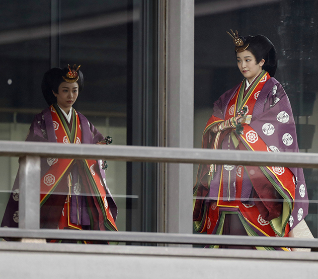 הנסיכות היפניות מאקו וקאקו. כן. (צילום: KAZUHIRO NOGI/Pool/Getty Images)