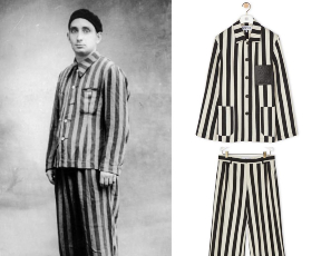 חסר טעם: החליפה של מותג היוקרה נראית כמו מדי אסיר בשואה