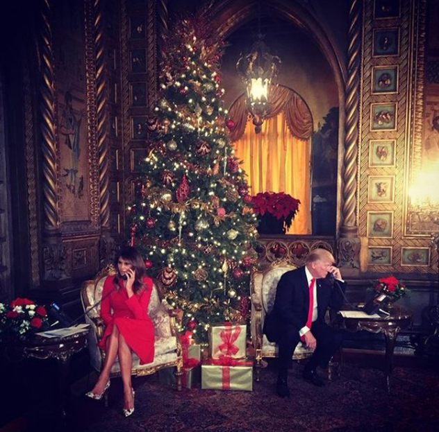 ב- 2017 היו עסוקים מאד (צילום: אינסטגרם First Lady Melania Trump)