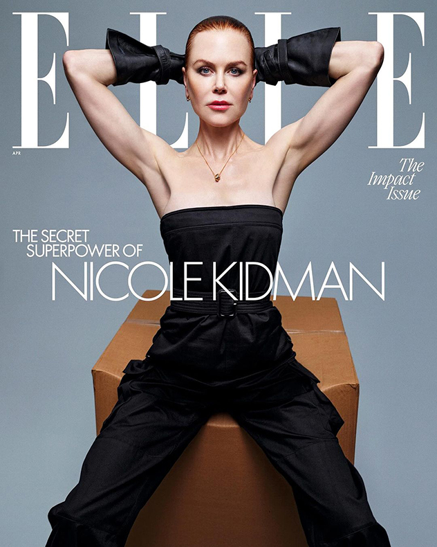 ניקול קידמן על שער ELLE (צילום: ELLE Magazine)