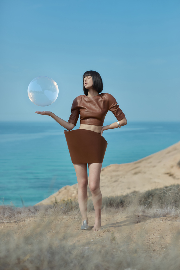 סטיילינג: לימור אבן חיים. חליפת עור: טל מדינה (צילום: לימור צל גוזלן)