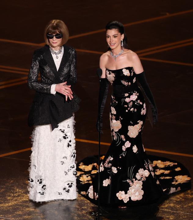 אן האת'ווי ואנה ווינטור (צילום: Patrick T. Fallon / AFP)