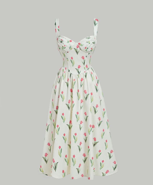 השמלה ב-Shein (צילום: מתוך האתר הרשמי)