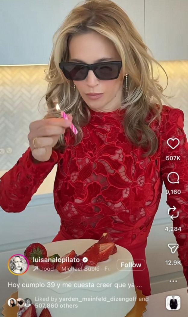 הלכה על לוק אדום בלתי נשכח (צילום: Luisana Lopilato אינסטגרם)