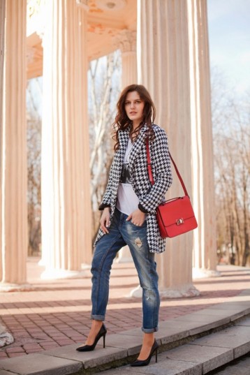 Sheinside-houndstooth-coat-red-bag-turkish-fashion-blogger-blackzara-pumps